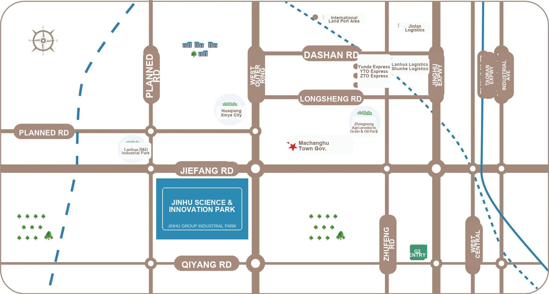 Jinhu Science and Innovation Park location map